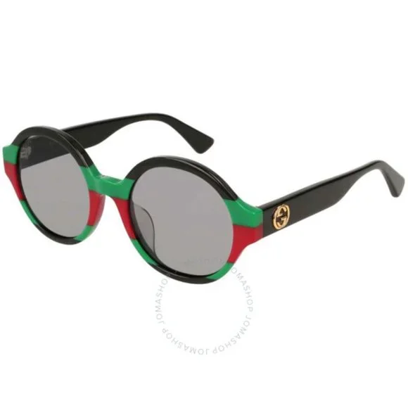 GUCCI 0280 Black Green Red Stripe Unisex Round Sunglasses GG0280SA 004 NEW GUCCI GG0416SK Women main image 3